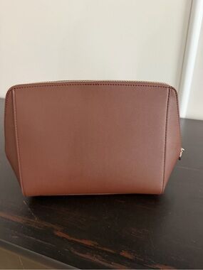 Mark & Graham Brown Leather Cosmetic Case